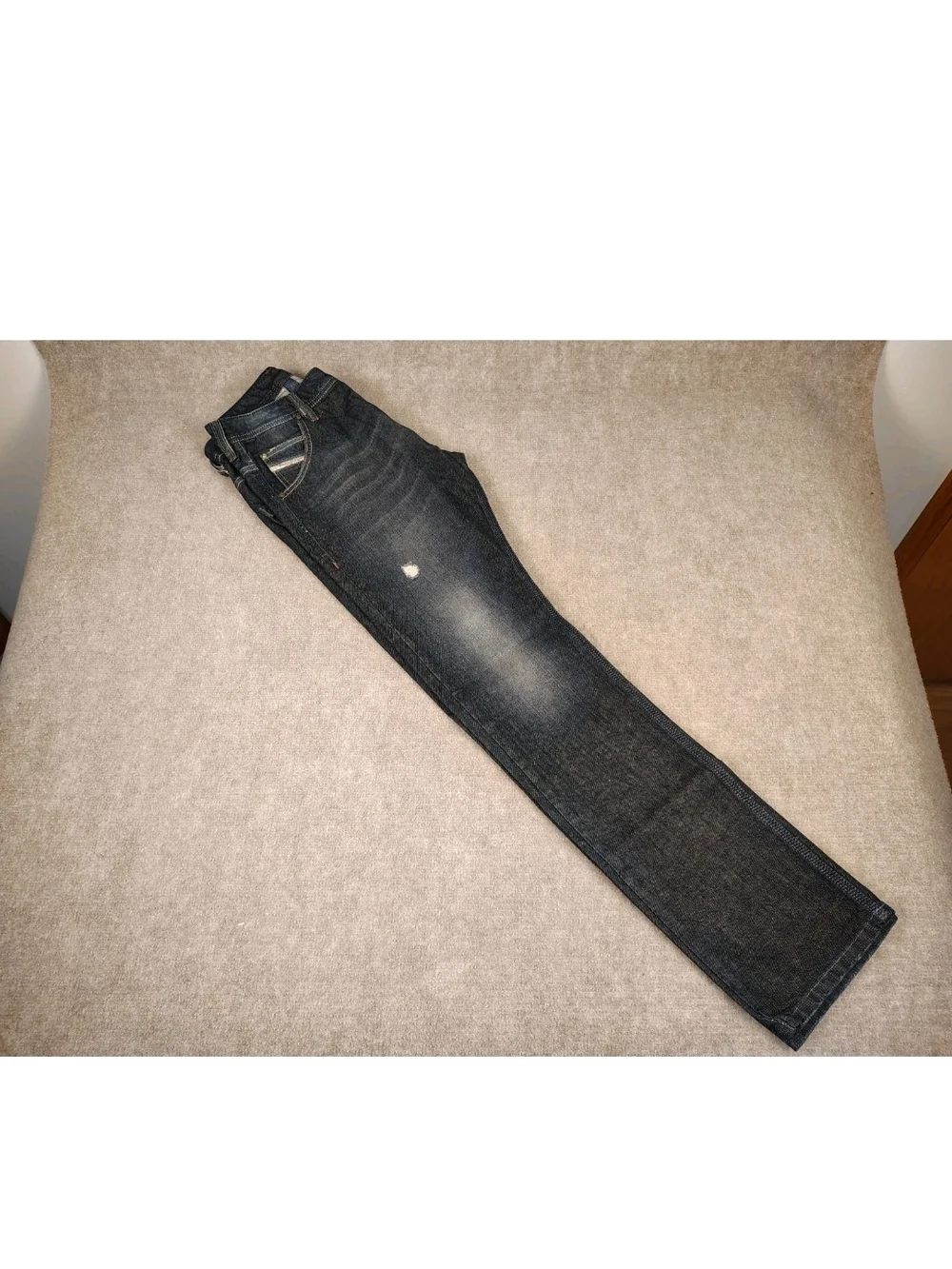 Mens Diesel Krooley Wash 0R09M Size W28 L32 Regular Slim-Carrot Blue Washed